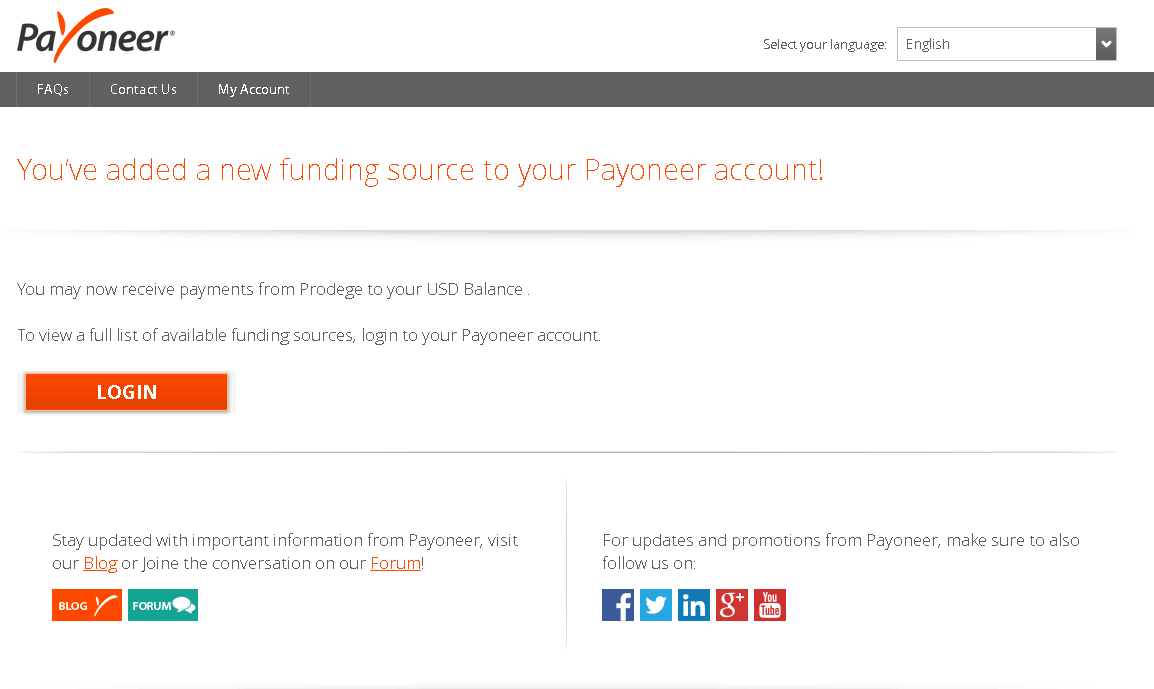 Payoneer ile Ysense hesaplarını birbirine bağlama