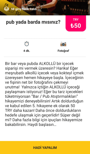 Streetbees fotoğraf çekme görevi