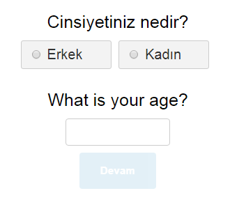 Ysense anket profili cinsiyet sorusu